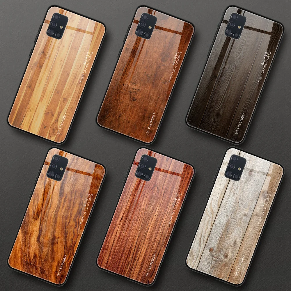 

Wood Grain Tempered Glass Case For Samsung Galaxy A 22 32 42 52 72 82 4G 5G Cover For Galaxy A82 A72 A 62 52 42 32 22 Glass Case