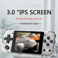 powkiddy q90 retro game console 3 0 inch ips lcd game player machine open dual system handheld 16 simulator for ps1nessfc gift