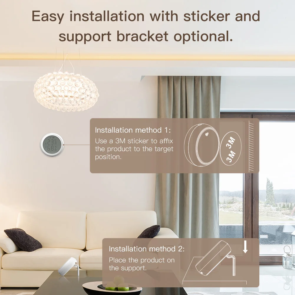 

Brand New Tuya Smart Temperature Humidity Sensor APP Remote Control ZigBee Wireless Detector with LCD Display Accessories