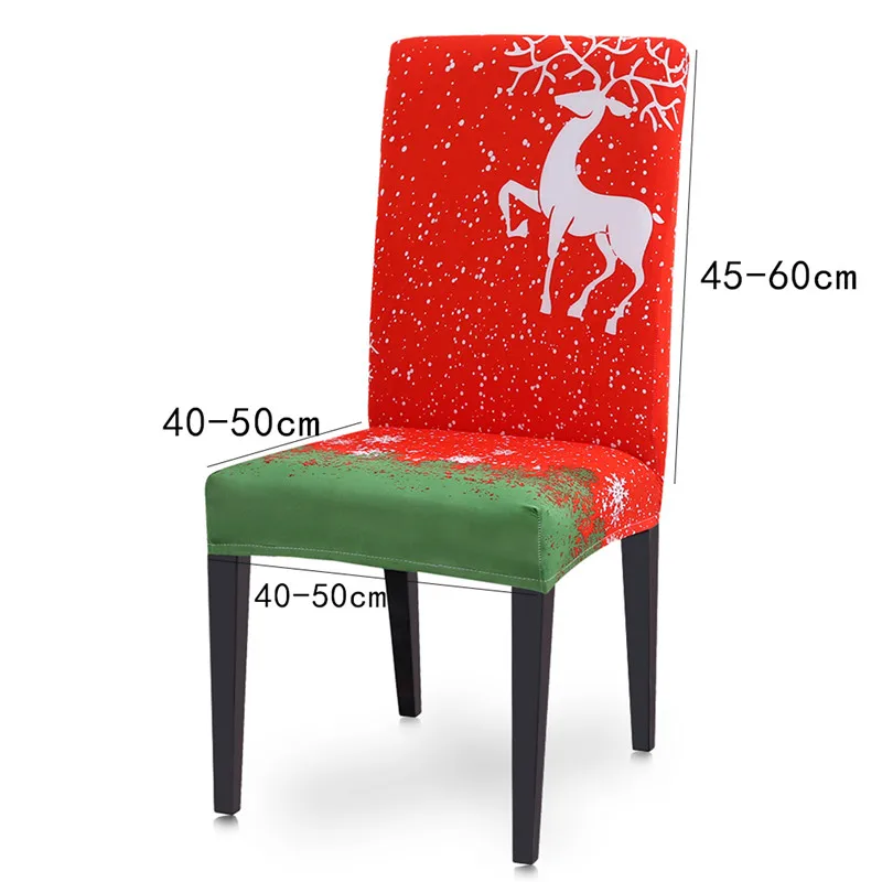 Чехол для стула с принтом Рождество большие эластичные Чехлы чехлы на кресла