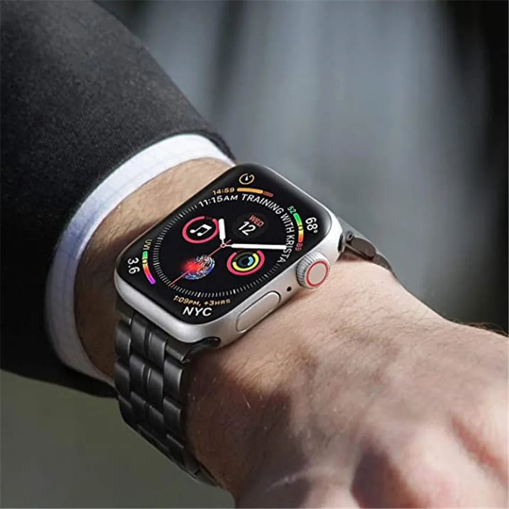 Ремешок из нержавеющей стали для iWatch Series SE 4 5 6 Ультратонкий браслет 3 42 мм 38