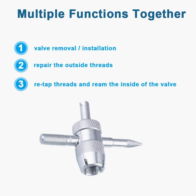 

Valve Core Tool Set 20Pcs Valve Cores, 4-Way Valve Tool, Dual Single Head Valve Core Remover, Tire Repair Tool