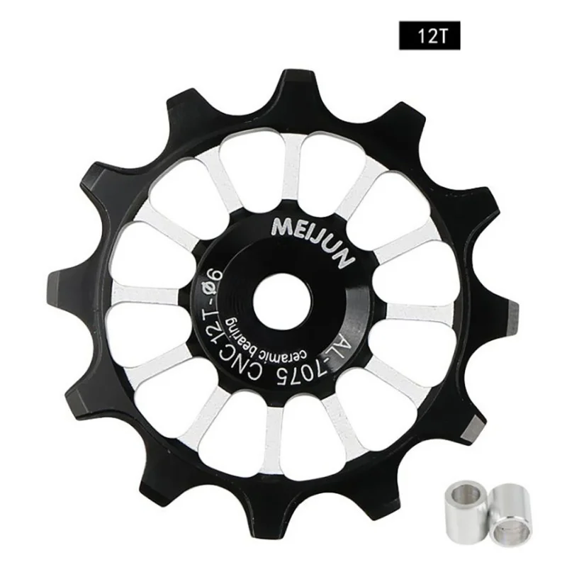 

12T Aluminum Alloy MTB Bicycle Rear Derailleur Pulley Jockey Wheel mountain Bike Guide Roller Idler Part Cycling Accessory