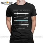 Мужская забавная футболка C + + Java Python, программирующая одежда для разработчика, забавная футболка с кодовым кодированием, подарок на день рождения