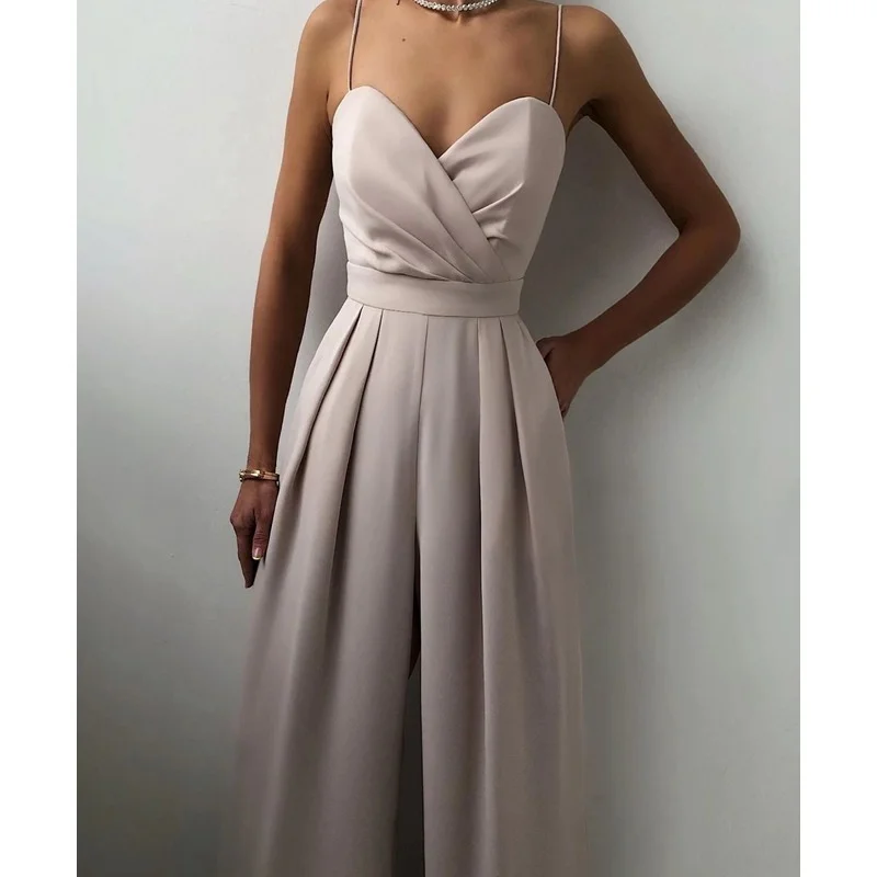 

Прямой слитный костюм на бретельках, новинка 21 года, сексуальный однотонный слитный женский костюм