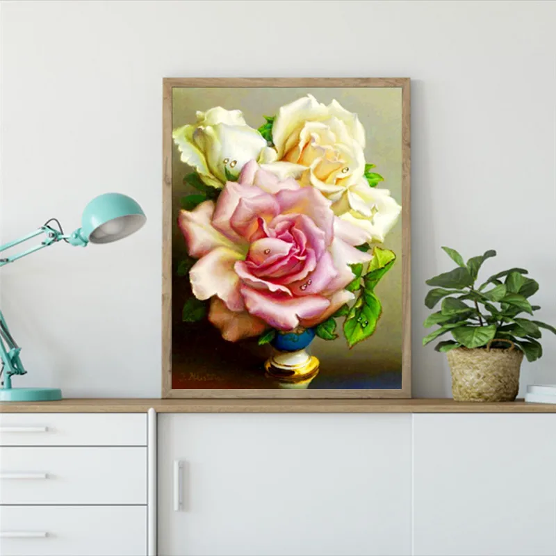 

5D DIY diamond painting flower full round diamond embroidery cross stitch diamond rhinestone home decoration