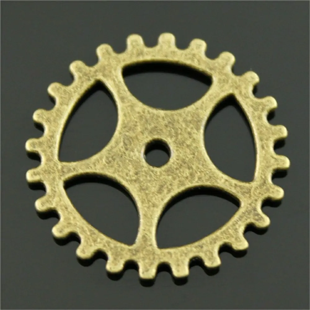 8 шт амулеты Шестерни 25 мм Античная Бронза Кулон шестерни для изготовления