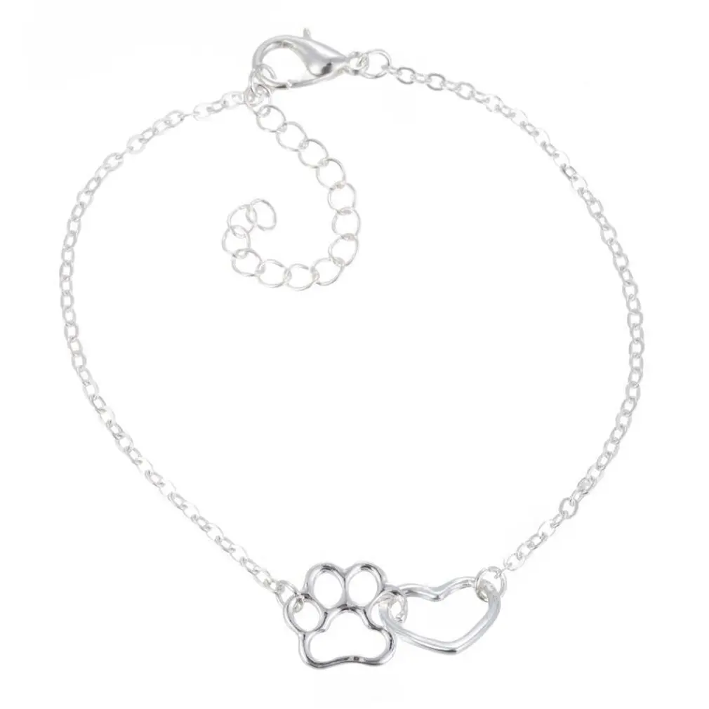 

Stainless Steel Cat Claw Peach Heart Hollow Bracelet Hypoallergenic Bracelet For Ladies Female Decorative Accessories