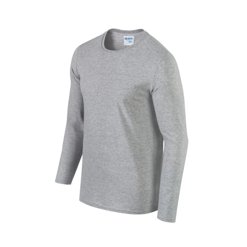 Футболка мужская однотонная из чистого хлопка простая Удобная Повседневная