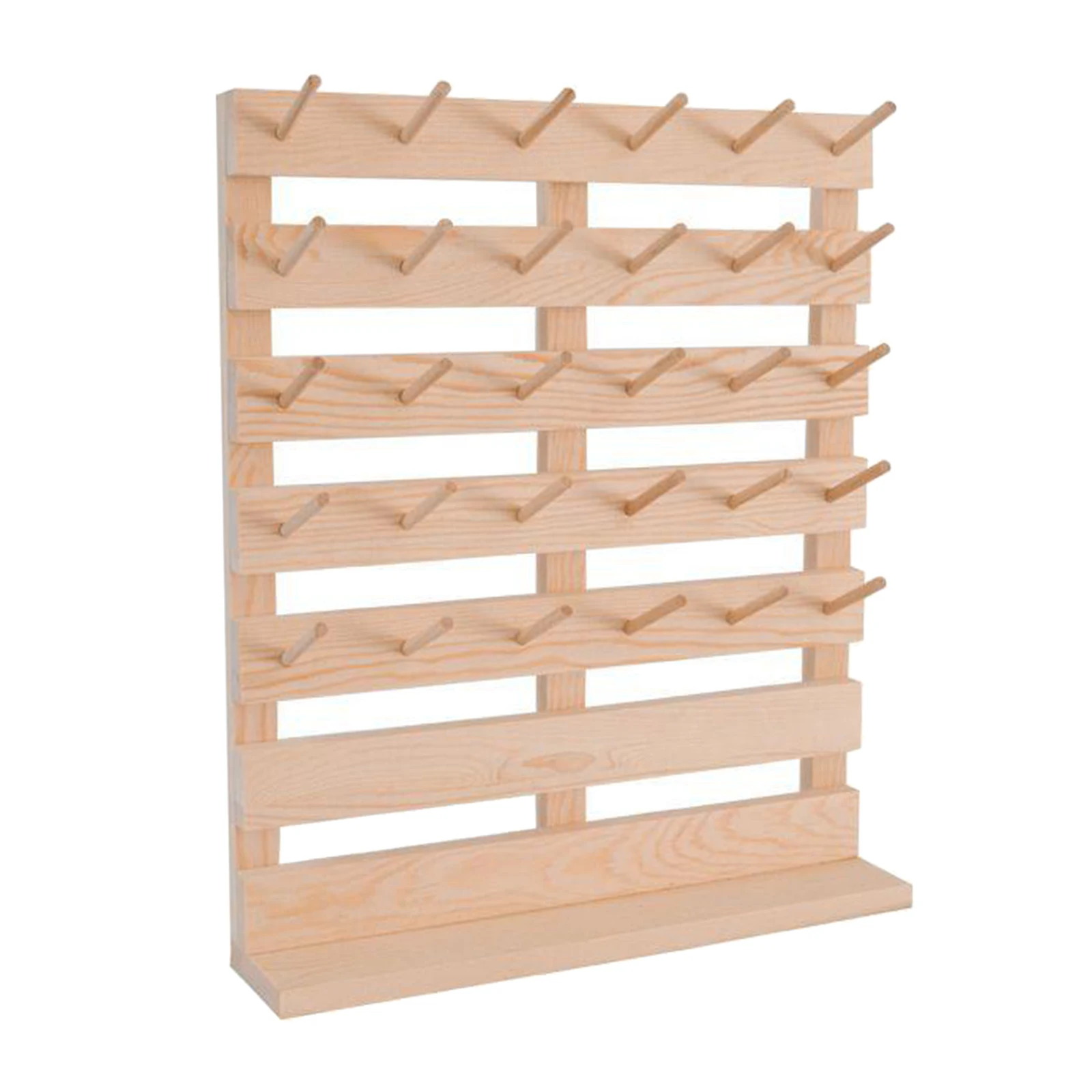 

30 Spools Sewing Tool Thread Rack Wooden Organizer Wood Thread Stand Rack Organizer Wall Mount or Desk Sewing Storage Holder