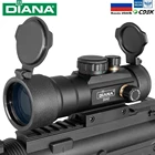 Прицел для винтовки DIANA 3X42, тактический оптический прицел с зелеными и красными точками 2X40, 3X44, с направляющей 1120 мм, 1X40, для охоты