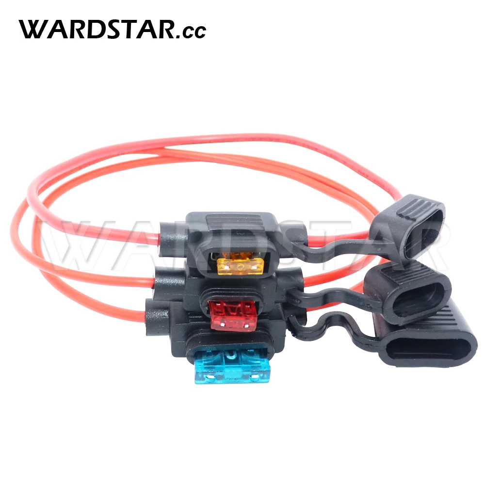 1 компл. Mini Small Medium Waterproof In Line Auto Fuse Holder 18/1614/12/10AWG + предохранители 2A 3A 5A 7.5A 10A 15A 20A 25A 30A