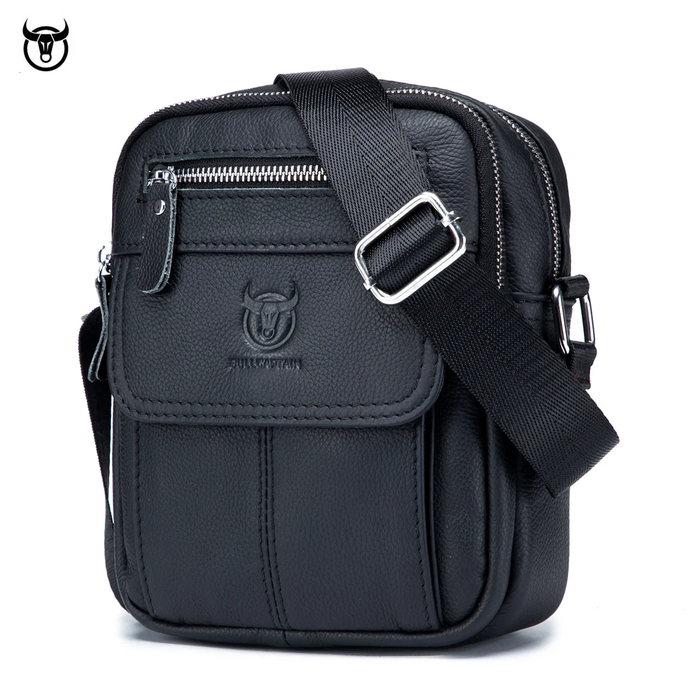 

2021 New Men's Genuine Leather Messenger Shoulder Bag Vintage Cow Leather Male Casual Multifunction Small Crossbody Bag Fashion