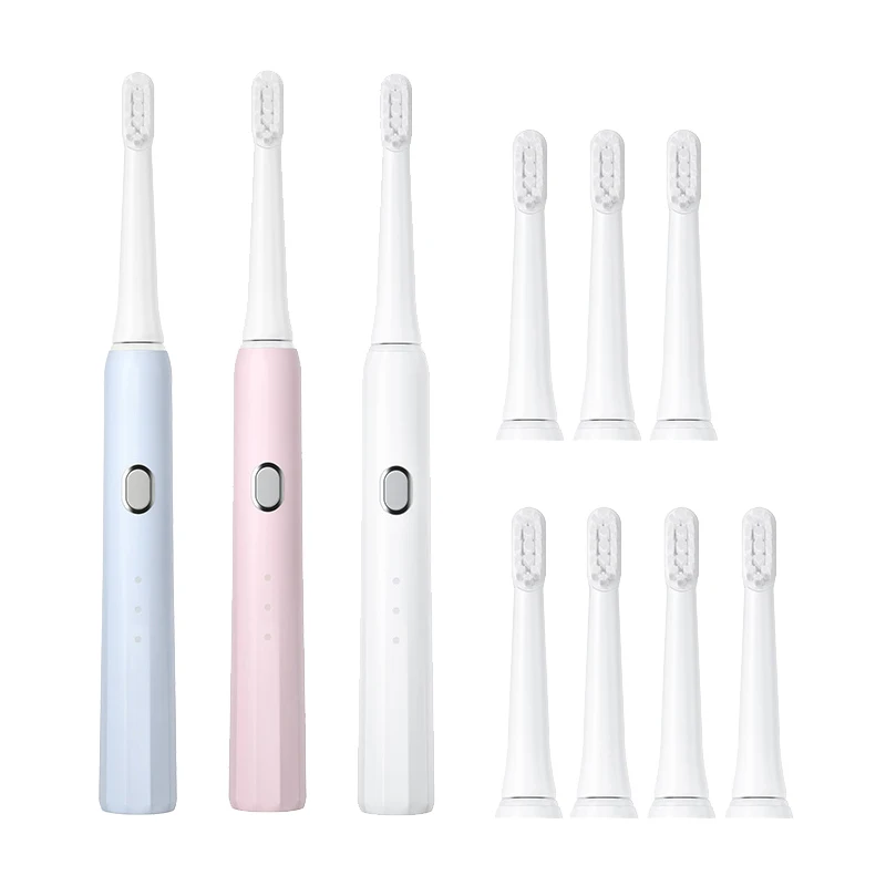 

2021 New Sonic Toothbrush Adults Electric Tshoothbru Rechargeable 4 8 Electric Tooth Brush Heads Dental Acoustic Wave