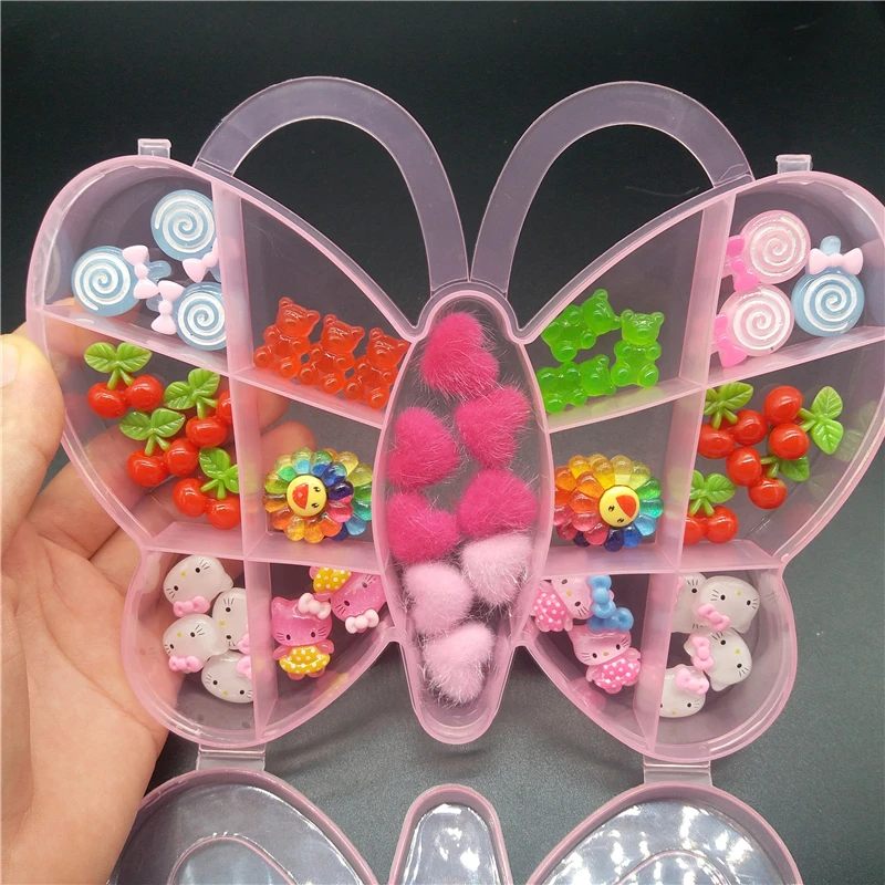 

One Box Cute Kawaii Resin Nail Art Charms Rhinestone Jelly Gummy Bear/ Mix Candy 3D Nail Decoration Luxury DIY Nails Accesorios
