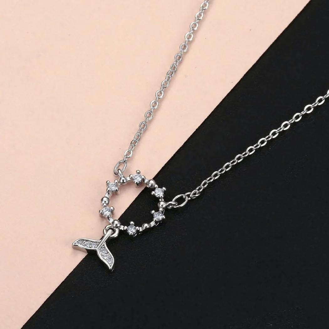 Kinitial модный венок хвост русалки ожерелья для женщин подарок рыба чокер ожерелье