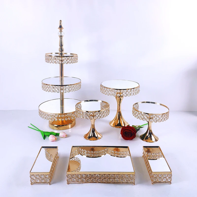 Акриловая зеркальная подставка для украшения свадебной вечеринки 1-14 шт. | Дом и