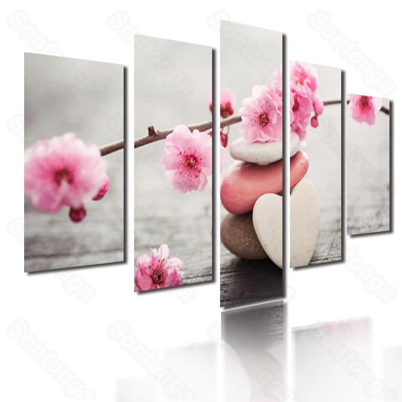 

Plum Blossom Simple and Elegant Heart-Shaped Stone Graffiti Minimalist Style Modern Home Decoration Art Poster Decoration