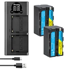 2x5200mAh NP-F750 NP-F770 литий-ионная батарея камеры + LCD USB двойное зарядное устройство для Sony NP F970 F960 F550 F570 QM91D CCD-RV100 TRU47E