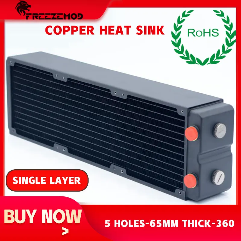 FREEZEMOD TSRP HP65 360 компьютер PC кулер для воды радиатора из латуни 3 слоя 65 мм толщиной