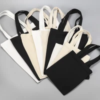 5pcs daily use large capacity handbag canvas tote shoulder cotton bag fabric cloth reusable shopping shopper eco casual beach