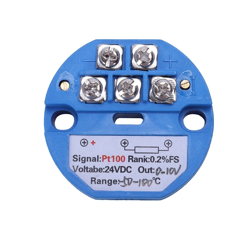 RTD PT100 Temperature Transmitter DC24V Minus 50 ~ 100 degree Output 0-10V | Thermometer Hygrometer