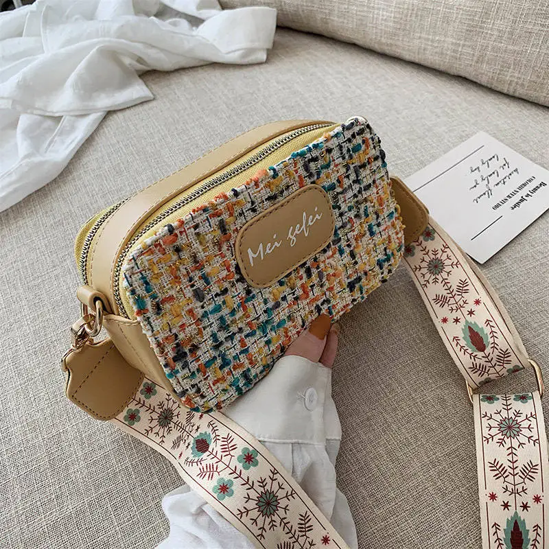 2019 new women's bag tide Korean version of the wild woolen fashion personality famous brand Messenger | Багаж и сумки