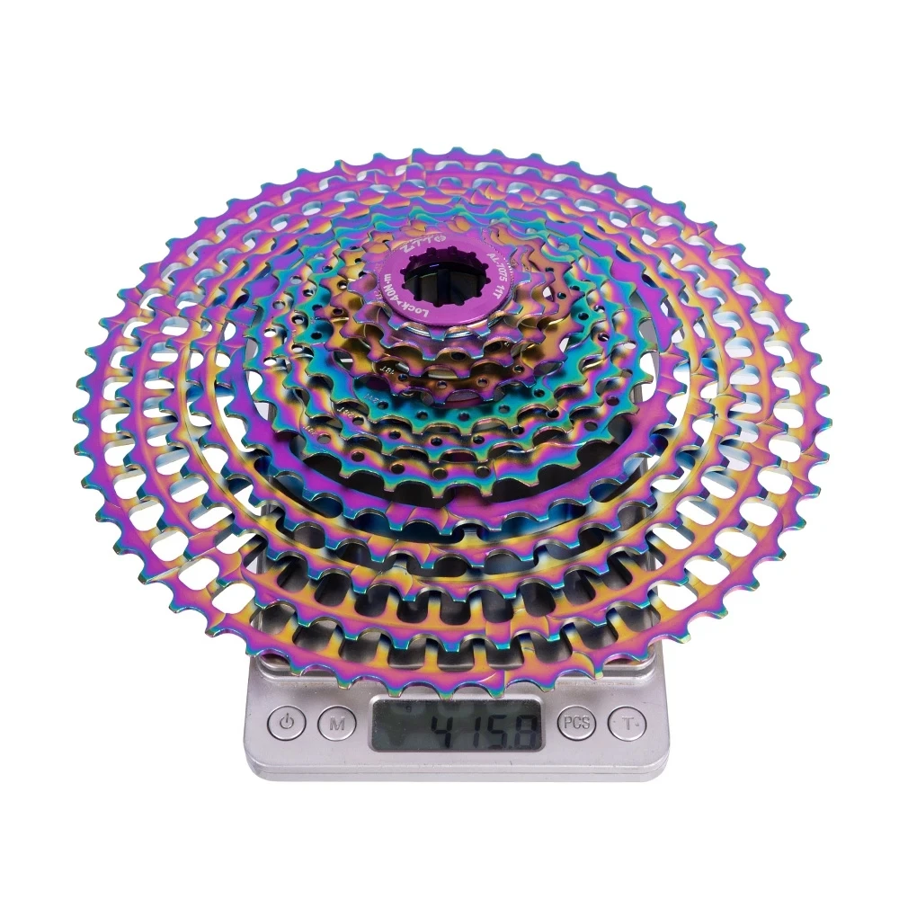 

ZTTO MTB Bike 12 Speed 11-52T SLR2 Ultralight Cassette Colorful Rainbow k7 HG Compatible 12S 12V 52T CNC Freewheel For HG Hub
