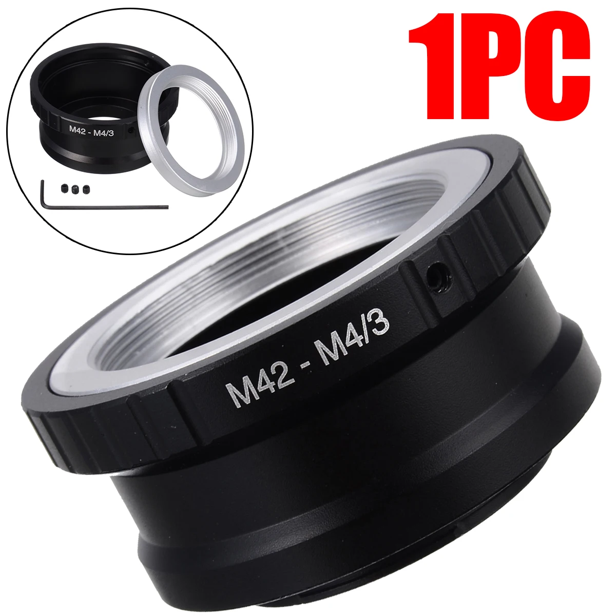 

For Olympus Panasonic Pen Lumix G 1pc Black Metal Lens Adapter M42 Lens To An Micro 4/3 M4/3 MFT Mount Lens Mayitr