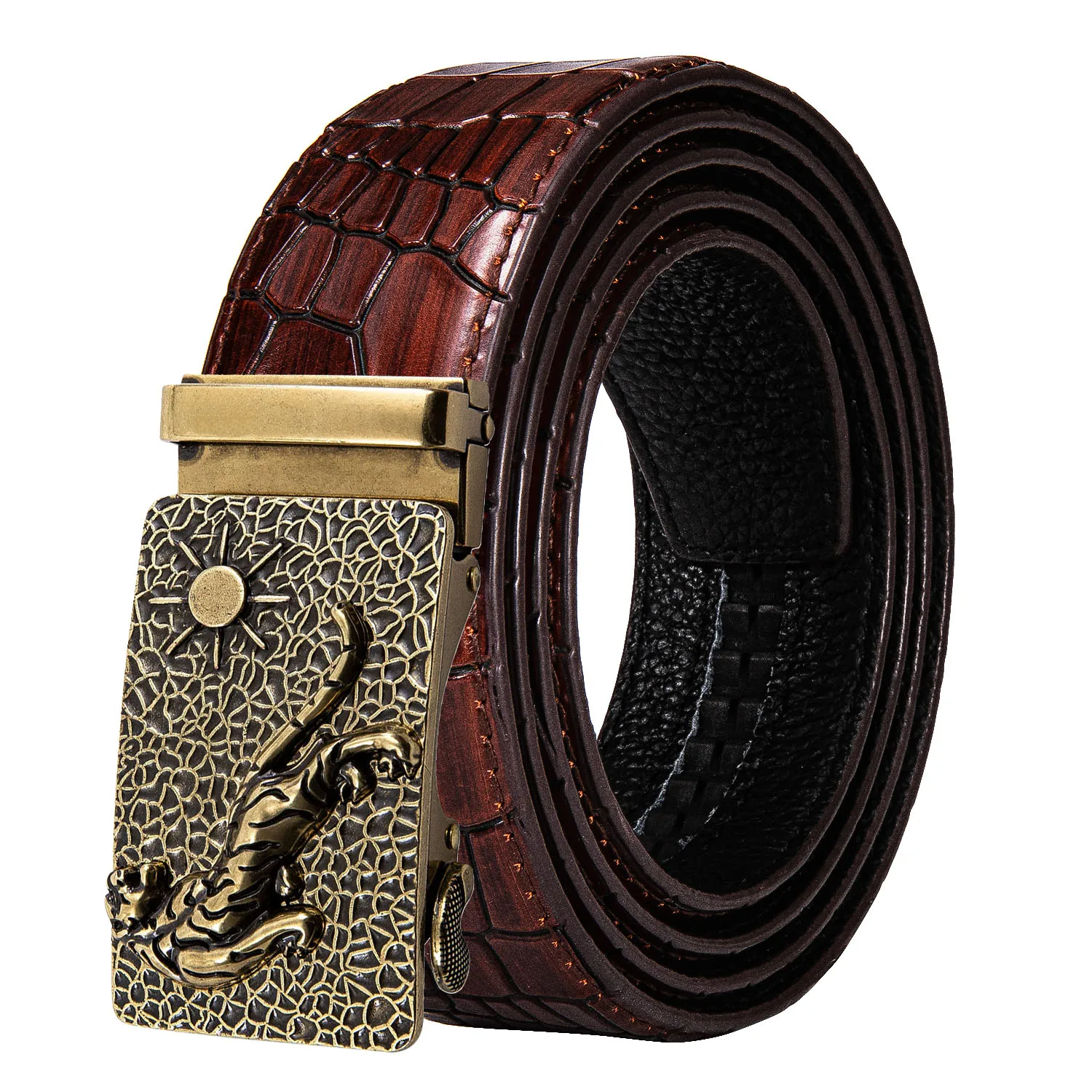 Ремни из натуральной кожи для мужчин автоматические мужские ремни сплава черные