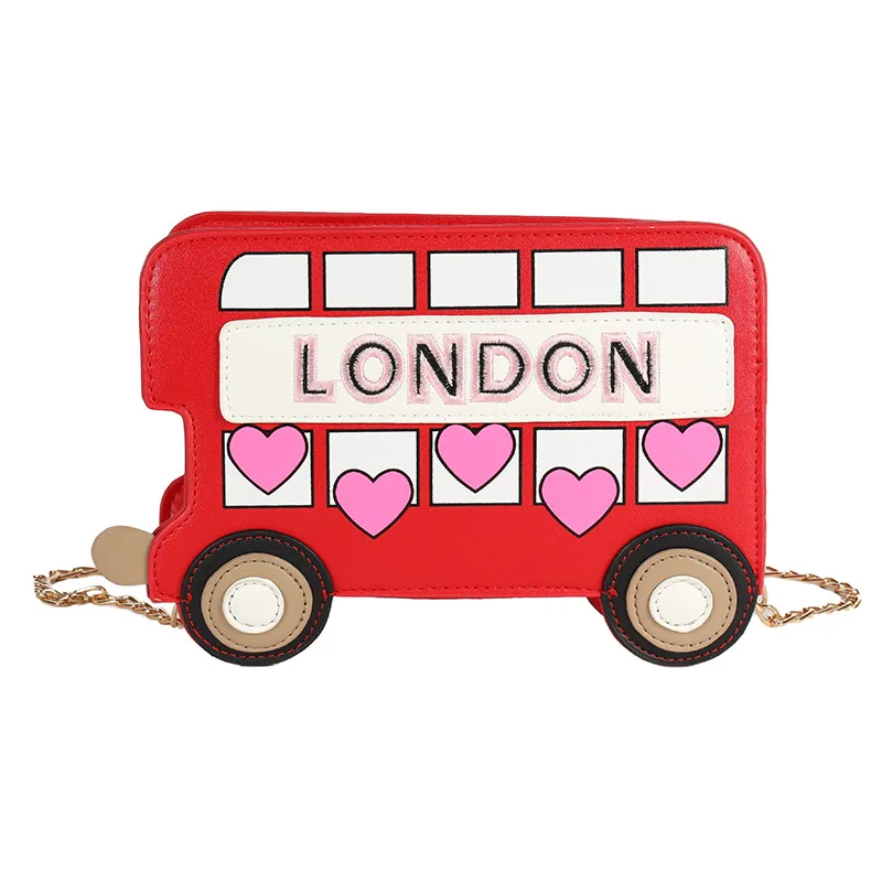 

2021 New Arrival Fashion Cute Sweet Funny Personality Embroidery Love Letter Car PU Messenger Bag Female