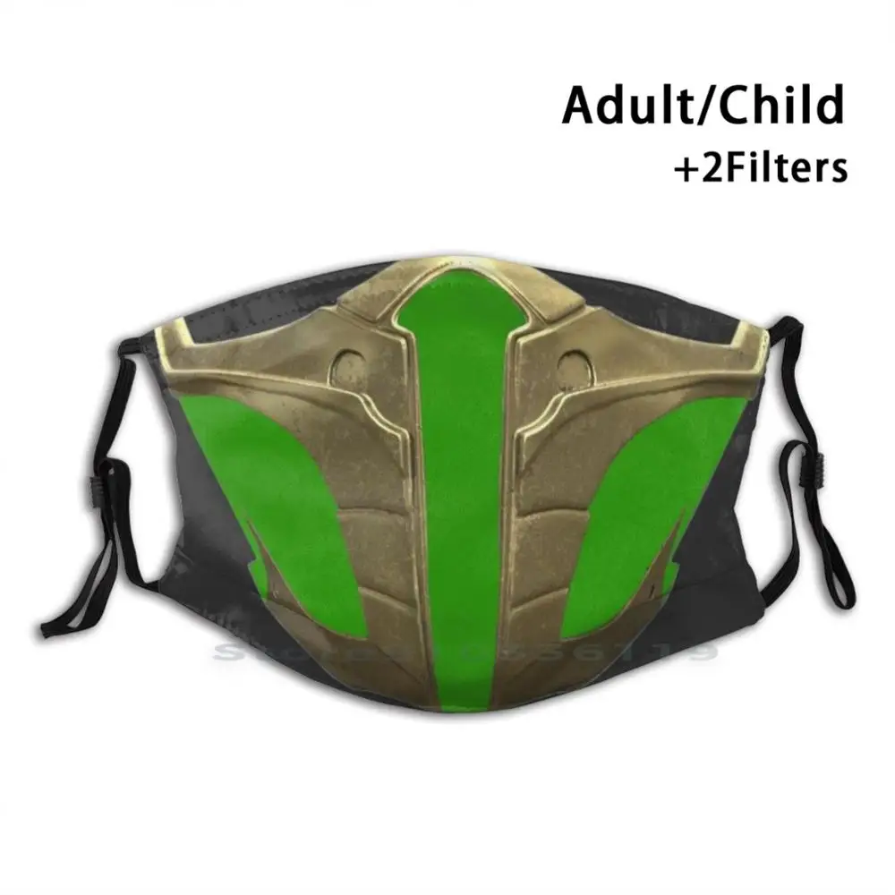 

Jade Mortal Kombat Print Reusable Pm2.5 Filter DIY Mouth Mask Kids Wife Quarantine Fast Outdoor Public Girlfriend Jade Mortal