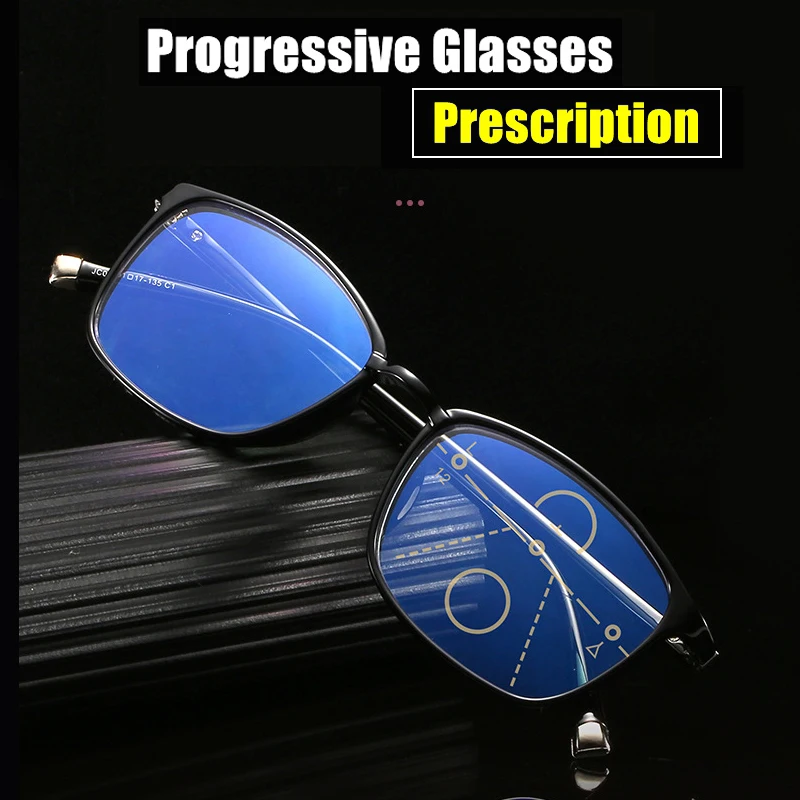 

Anti Blue Light Tr90 Frame Multi-Focal Progressive Reading Glasses Men Presbyopic Eyeglasses gafas de lectura Diopter 1.0-3.0