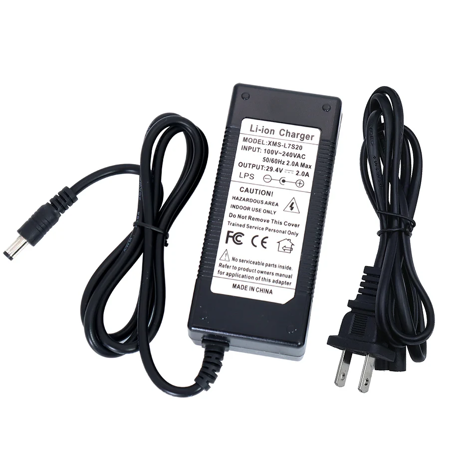 

29,2 V 2A 7Series lithium battery charger 18650 battery charger 29,2 V Constant current charger 2A current DC 5.5*2,1 MM + eu pl