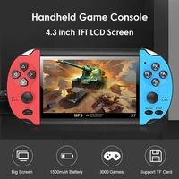 x7 handheld game player 4 3 inch lcd display 8gb double rocker 3000 classic game retro mini pocket game console mp5 video player