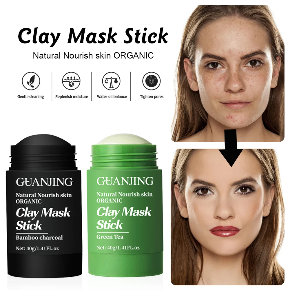 Green Tea/Bamboo Charcoal Facial Mask Stick Face Deep Pore Cleaning Remove Blackhead Moisturize Nourish Skin Care Fast Delivery