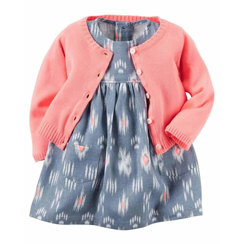 Фото Осенний комплект одежды для маленьких девочек 2020 года пальто с длинным рукавом и