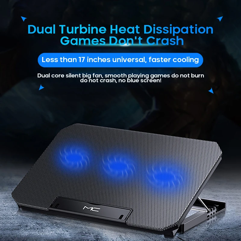 USB Регулируемый тонкий ноутбук кулер лед герметичный четырехтактный двигатель с