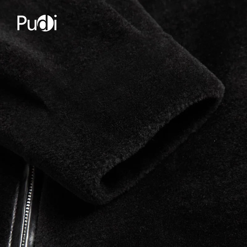 PUDI 201 мужская куртка Новая мода шерсть меховые куртки с капюшоном Осень Зима Повседневная Верхняя одежда MT819