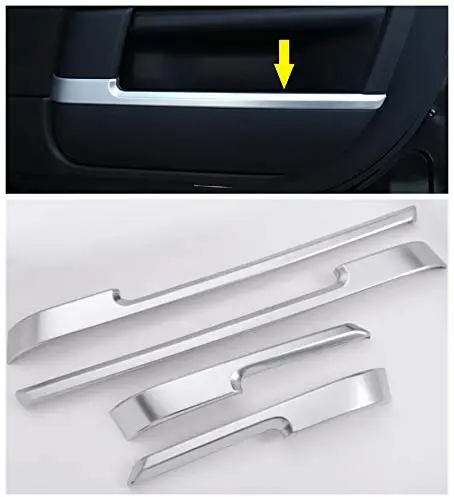 

4pcs Silver Interior Door molding Strips Trim Cover for Land Rover Range Rover L405 2013 2014 2015 2016 2017