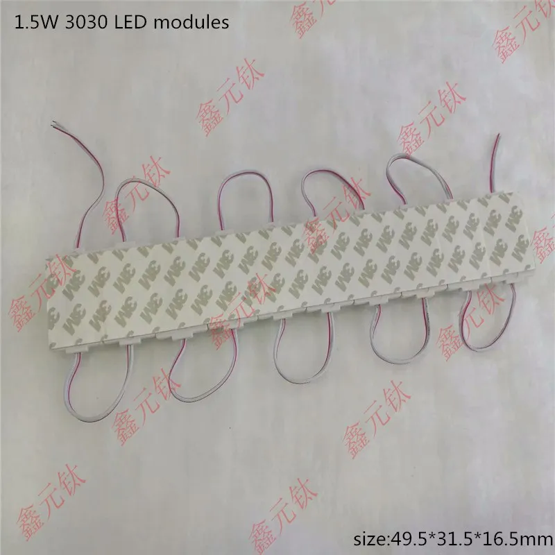 

3030 1leds modules 1.5w 12v white warm white diffusing lens ultra brightness Advertising word lamp Waterproof 20pcs/lot