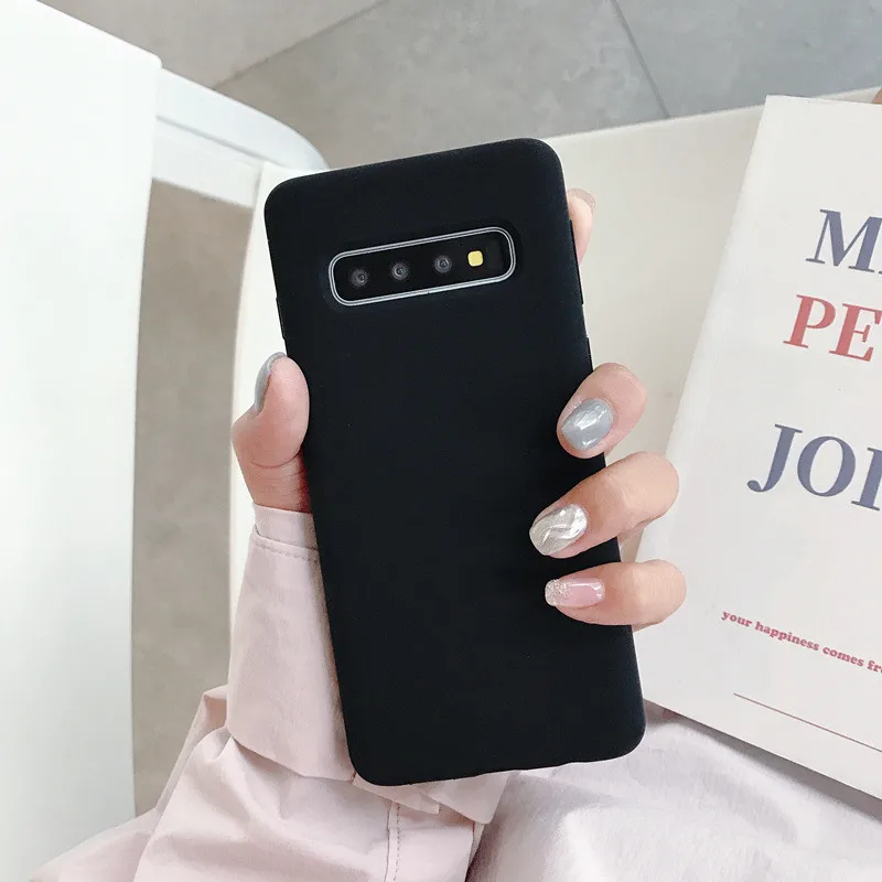 Жидкий силиконовый чехол для samsung Galaxy A90 A60 A70 A80 A50 A50S A40 A30 A30S A20e A10 A9 A7 A6 J4 J6 плюс мягкие тонкие чехлы - Цвет: hei