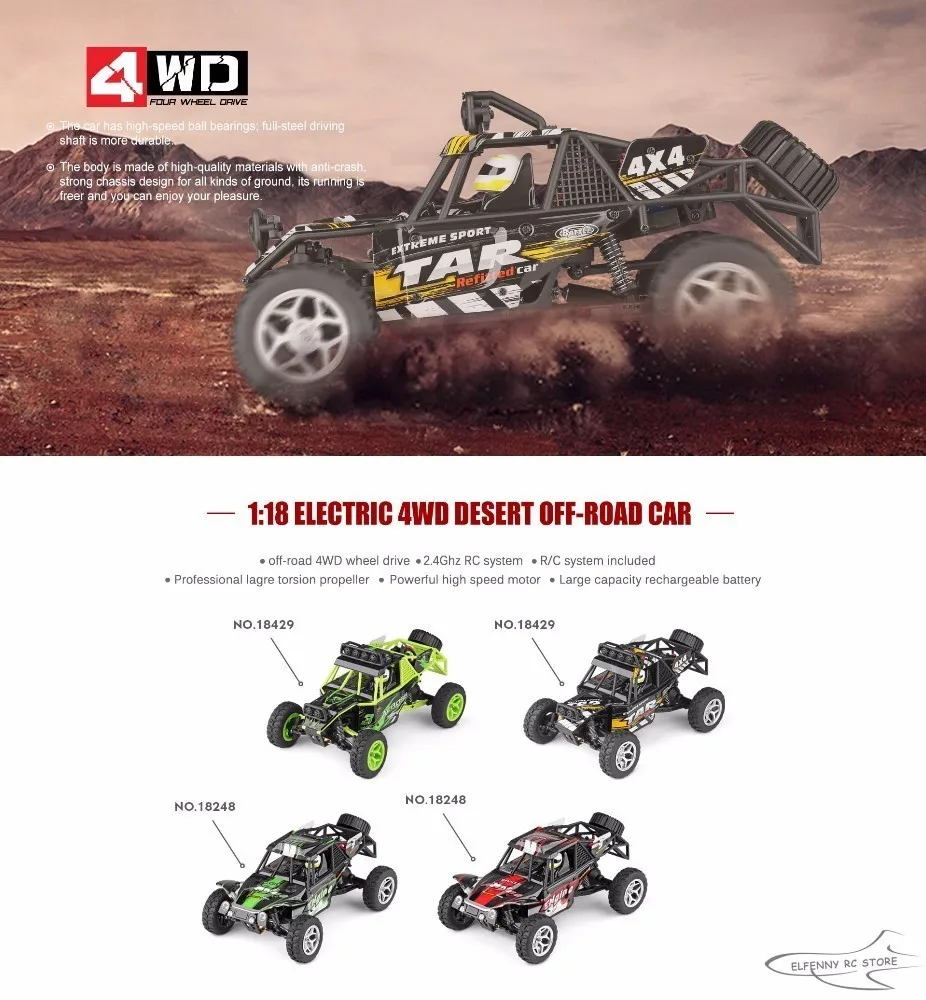 WLtoys 18428-B RC автомобили 1:18 Масштаб MODE2 2,4G 4WD RC внедорожный автомобиль гусеничный с четырехколесной самостоятельной системой подвески