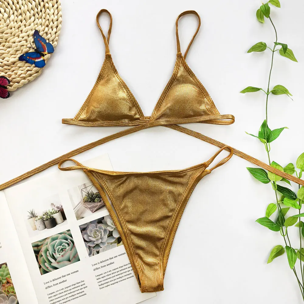 Купальник женский в бразильском стиле пикантная бандажная одежда для плавания