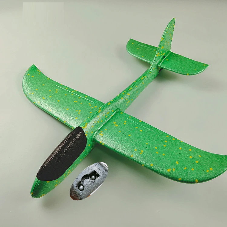 48cm Not Lamp Green Сделай Сам ручной бросок Летающий планер самолеты светящиеся темные игрушки для детей пена модель аэроплана наполнители планер самолет игрушки игра - Цвет: 48cm Not Lamp Green