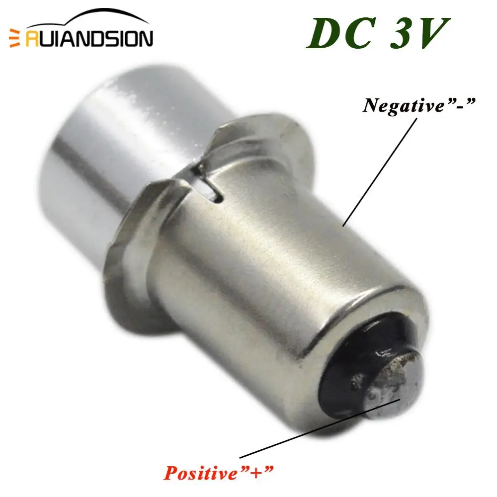 DC3V P13.5S 3W C'ree светодиодный фонарь для фонарей, светодиодный фонарь для велосипеда, Сменные лампы, светодиодный фонарик для обновления, освещение DC3V DC4.5V AC/DC6-24V - Испускаемый цвет: DC3V