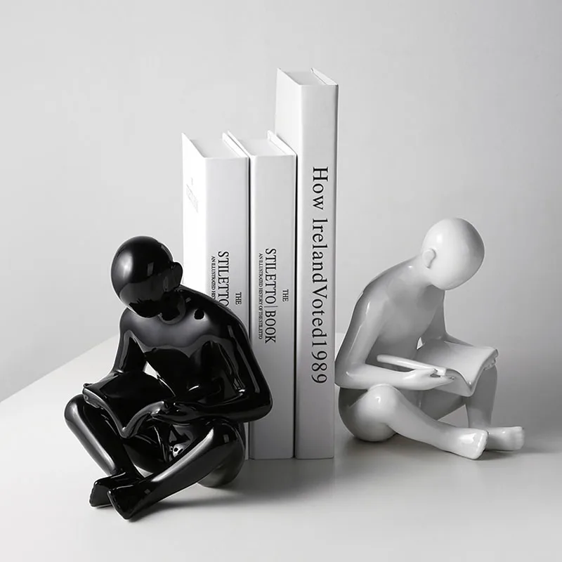 Nordic Simplecity Керамика считыватель характер модели украшения дома Книга для стенд