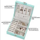 Кожаная Шкатулка для ювелирных изделий, органайзер для хранения ожерелья, браслета, серег, чехол, держатель, подарок, портативный, для путешествий