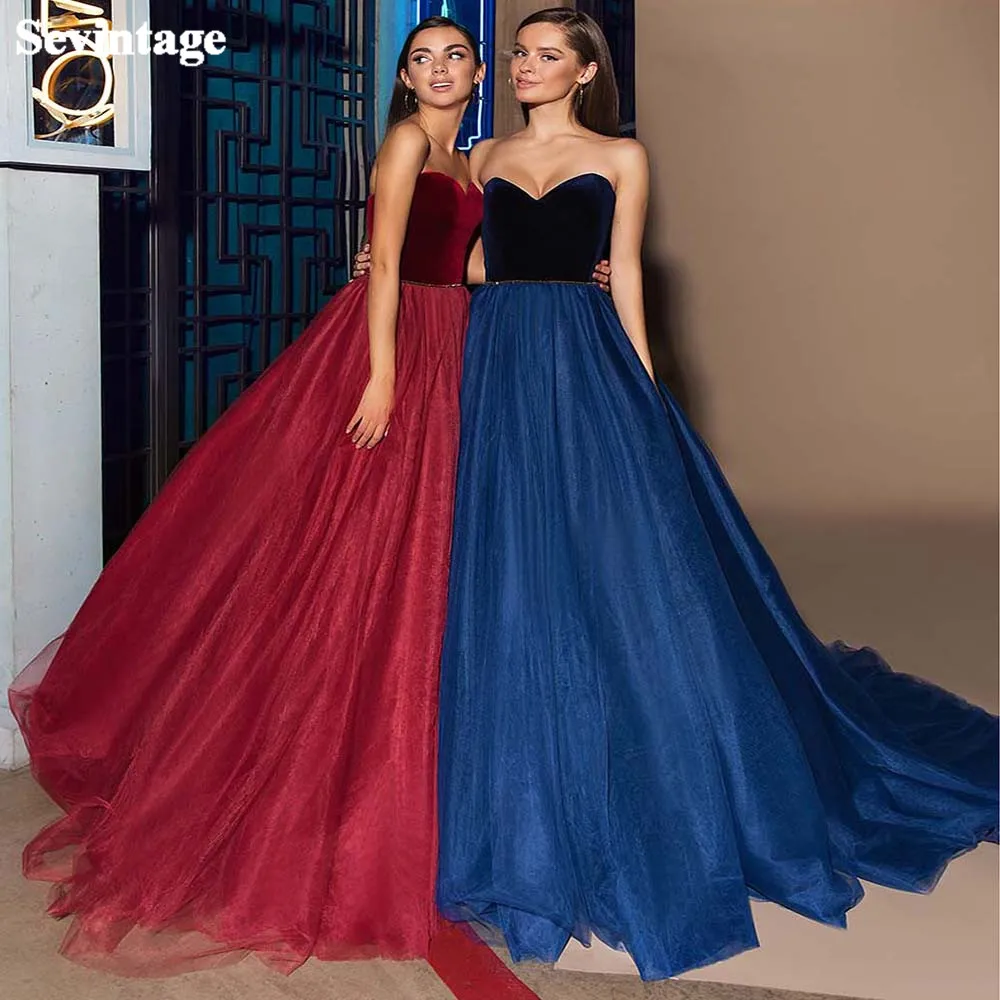 

Платье женское вечернее из бархата и тюля, без рукавов