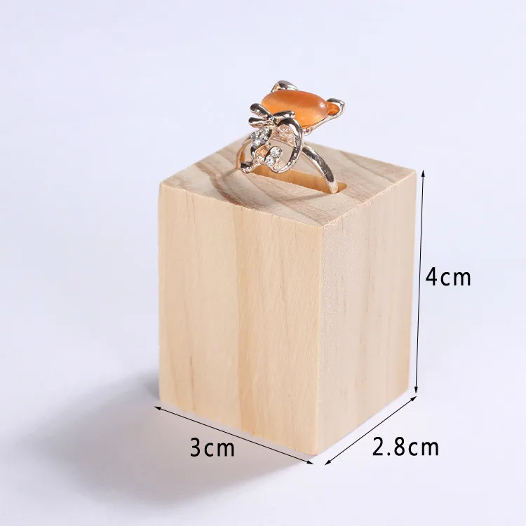 

Creative Solid Wood Ring Display Stand Holder Jewelry Shop Showcase Jewelry Display Organizer Storage